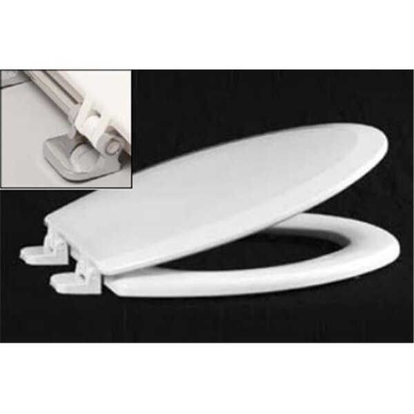 Centoco Manufacturing Corporation Centoco 900CH-001 White Premium Molded Toilet Seat With Chrome Hinges 900CH-001 - main